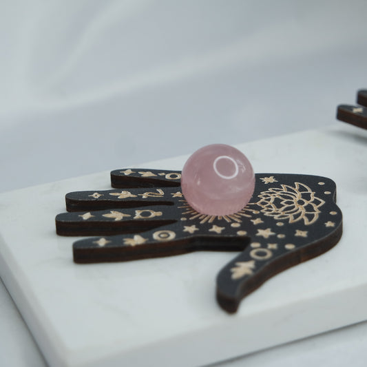 Holz Kugel Ständer ~ hand