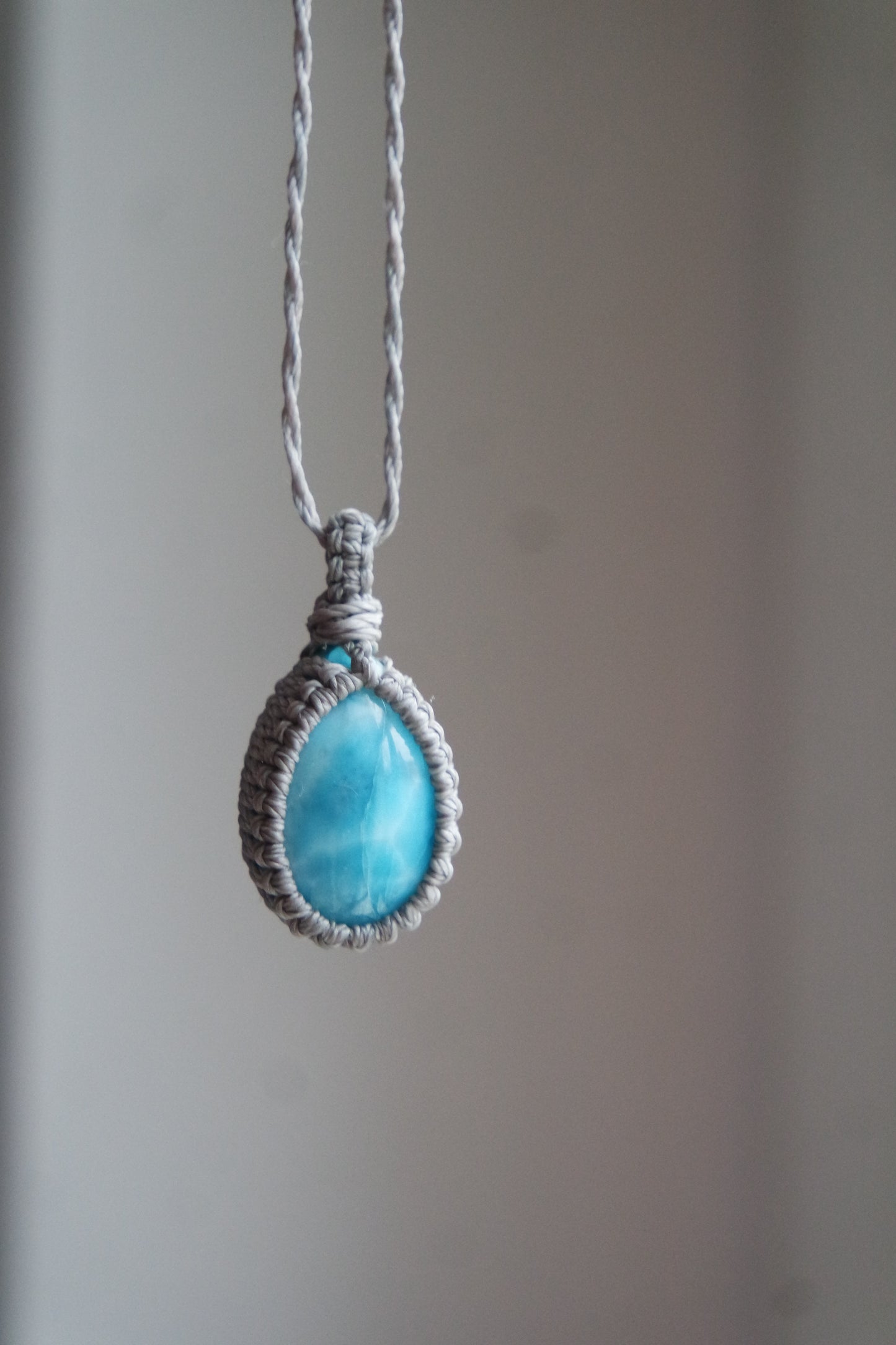 Larimar Makramee Kette ~ Meeresgeflüster84