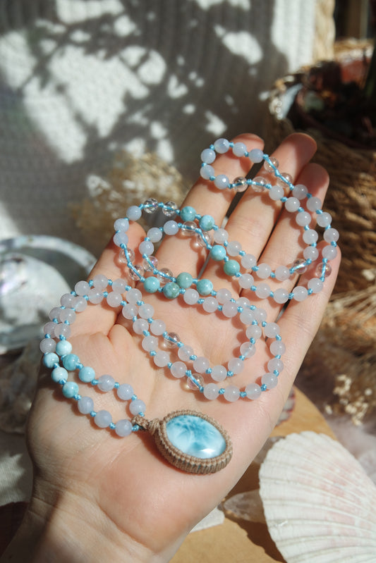 Hemimorphit Mala 108 ~ Blaue Harmonie