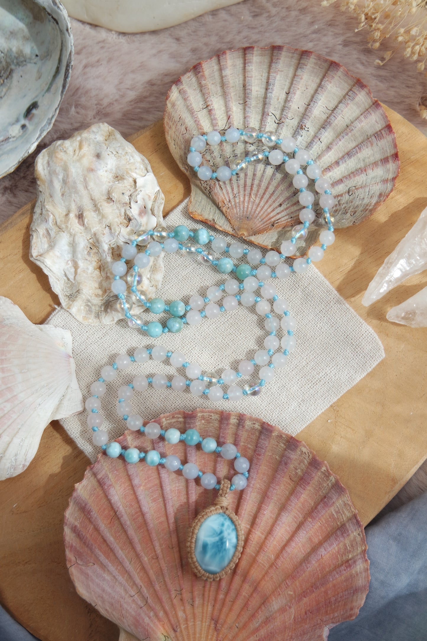 Hemimorphit Mala 108 ~ Blaue Harmonie