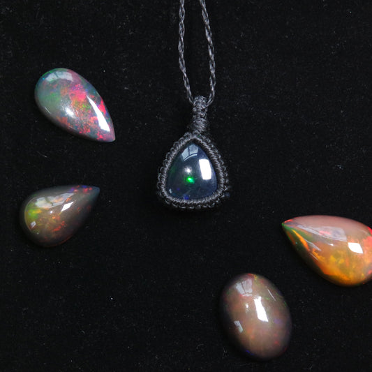 Opal Makramee Kette ~ Opal141