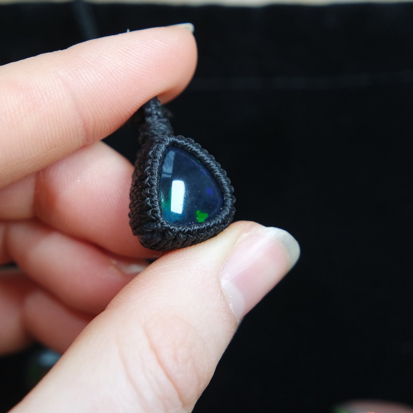Opal Makramee Kette ~ Opal141