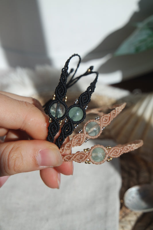 Fluorit Makramee Armband