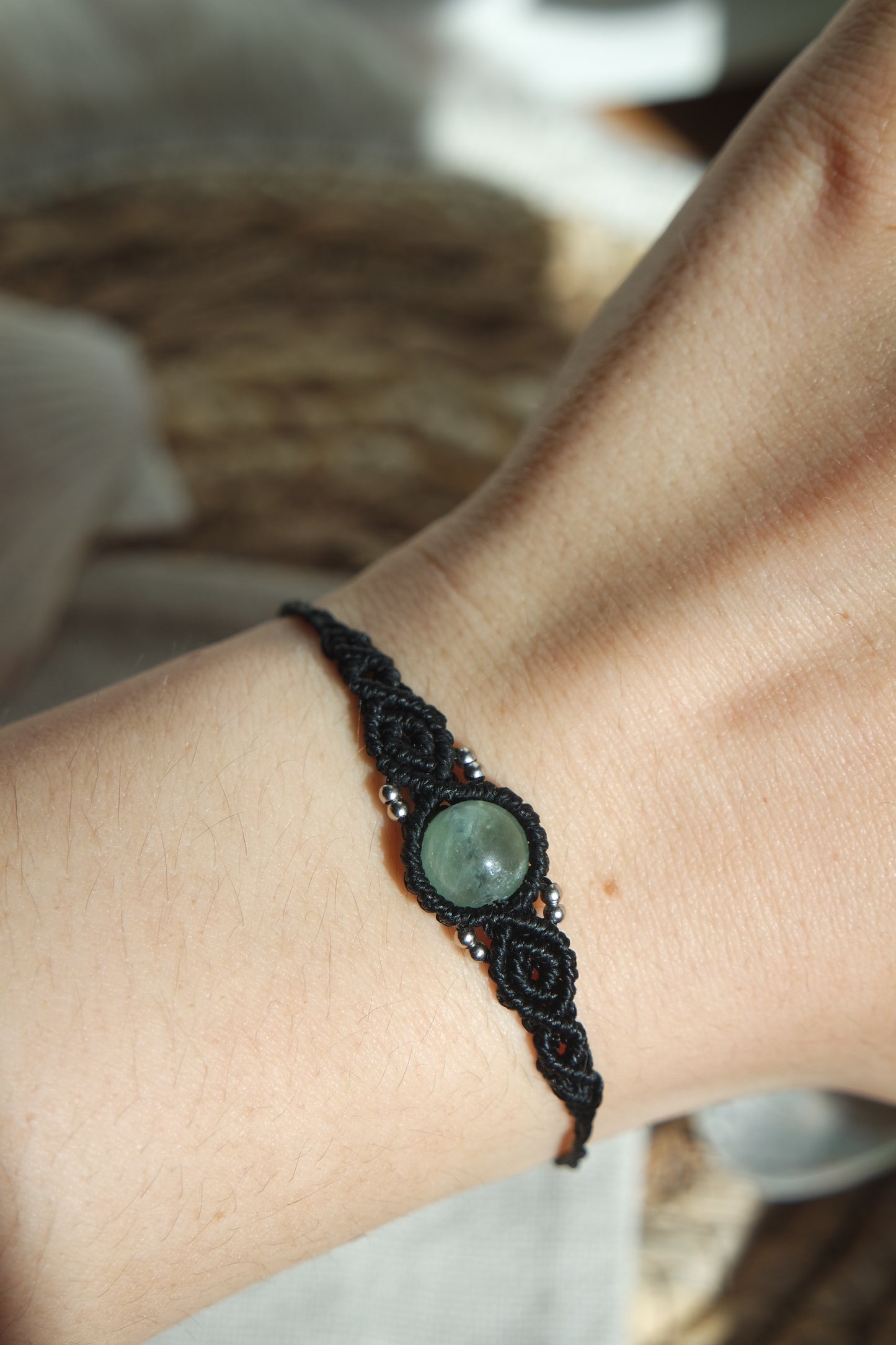 Fluorit Makramee Armband