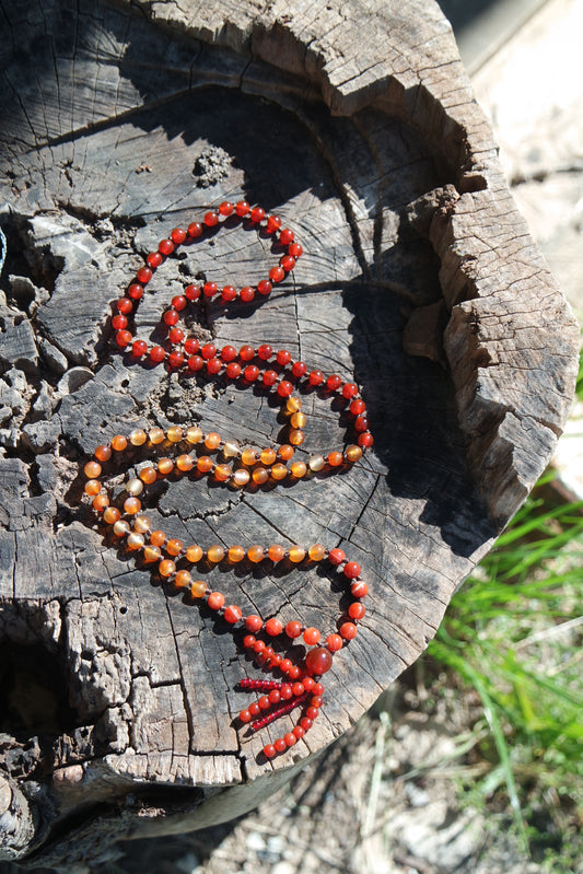 Karneol Mala Kette 108 Perlen