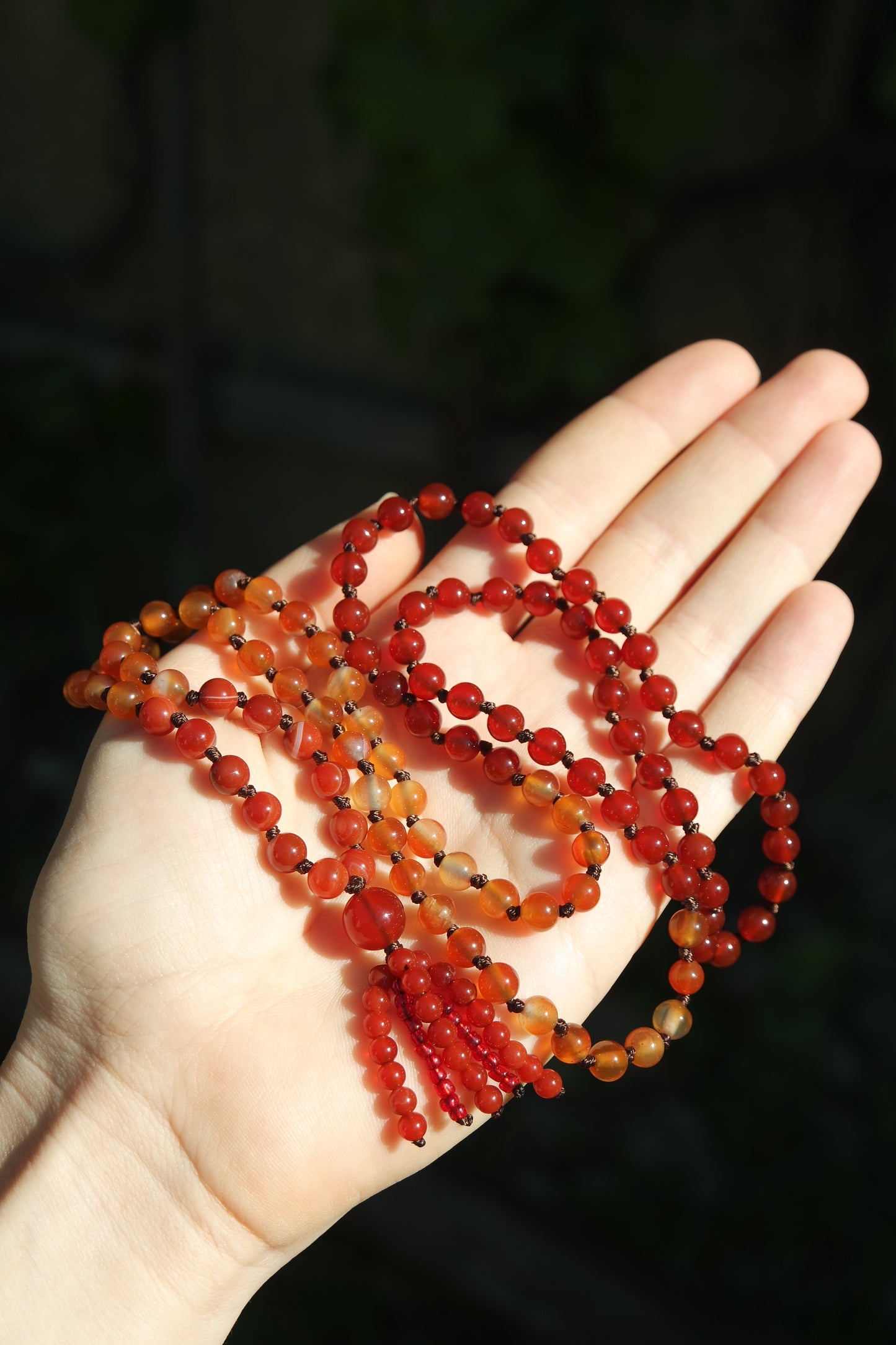 Karneol Mala Kette 108 Perlen