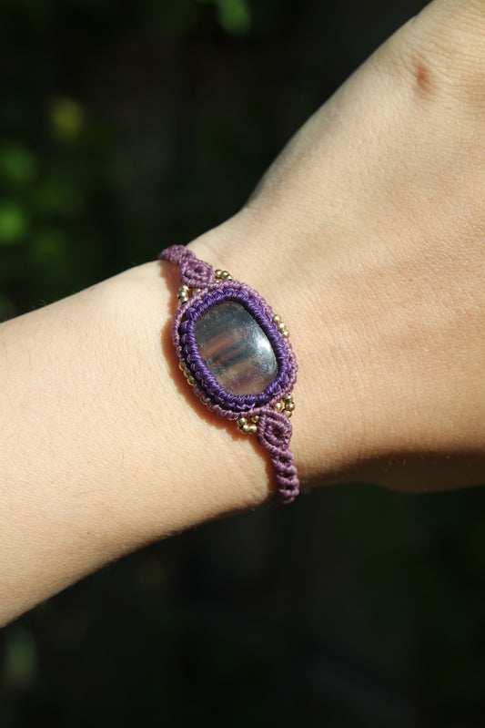 Fluorit Makramee Armband