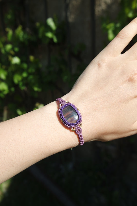 Fluorit Makramee Armband
