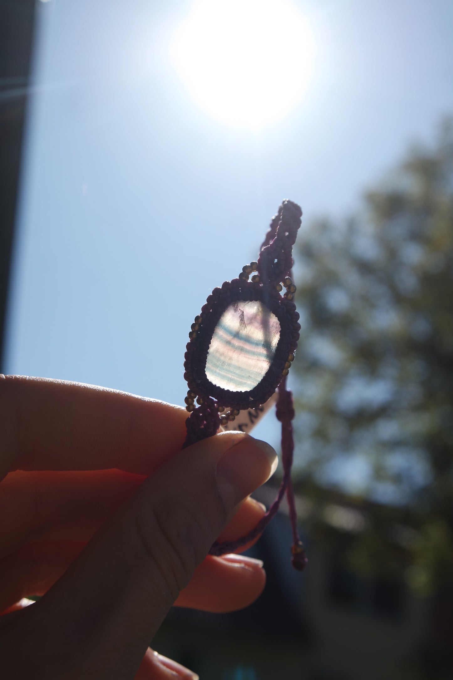 Fluorit Makramee Armband