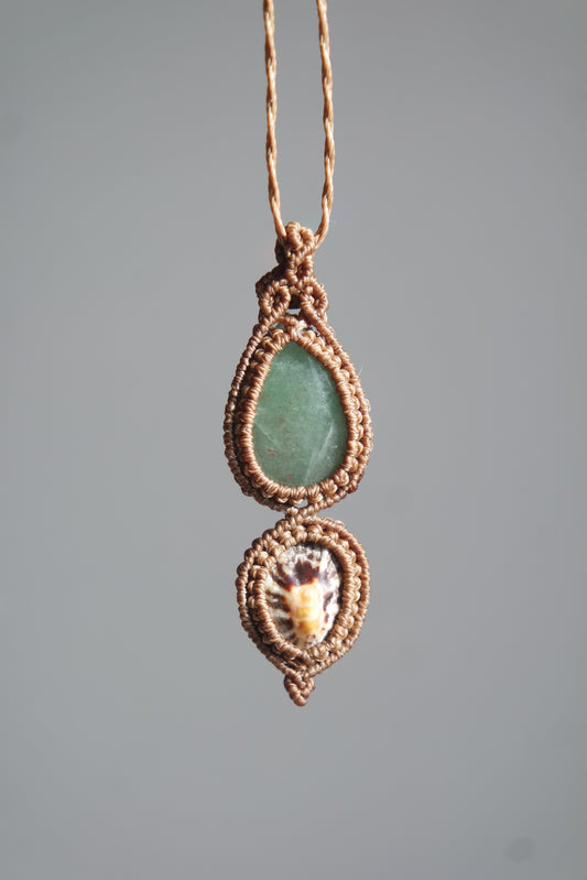 Aventurin Makramee Kette ~ Waldlichter