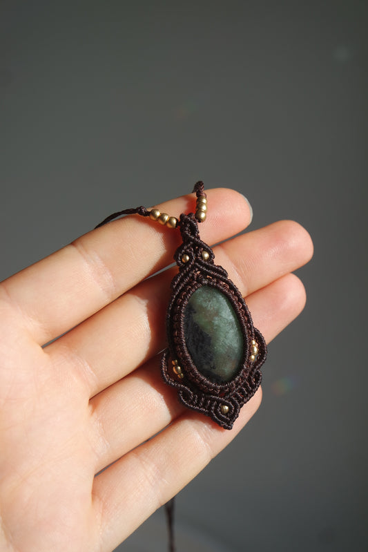 Serpentin Makramee Kette ~ Waldseele
