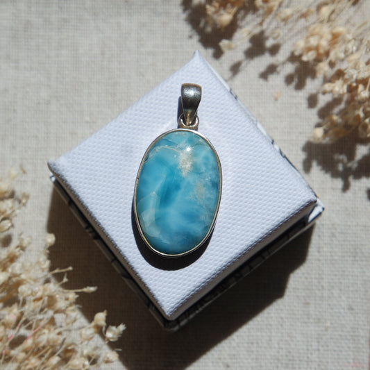 Larimar Anhänger 925 silber ~ L108