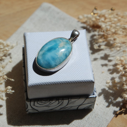 Larimar Anhänger 925 silber ~ L108