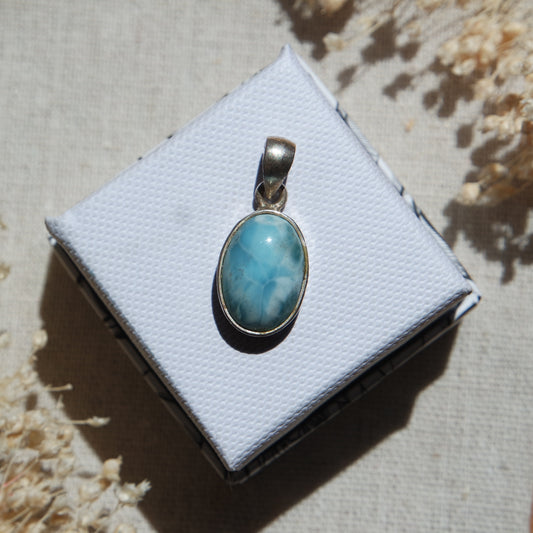 Larimar Anhänger 925 silber ~ L48