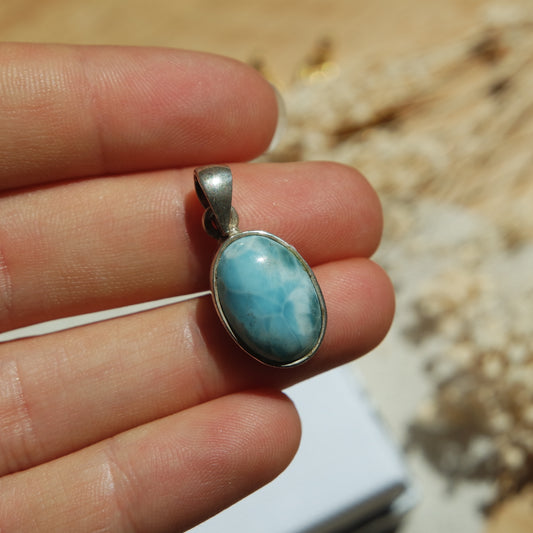 Larimar Anhänger 925 silber ~ L48