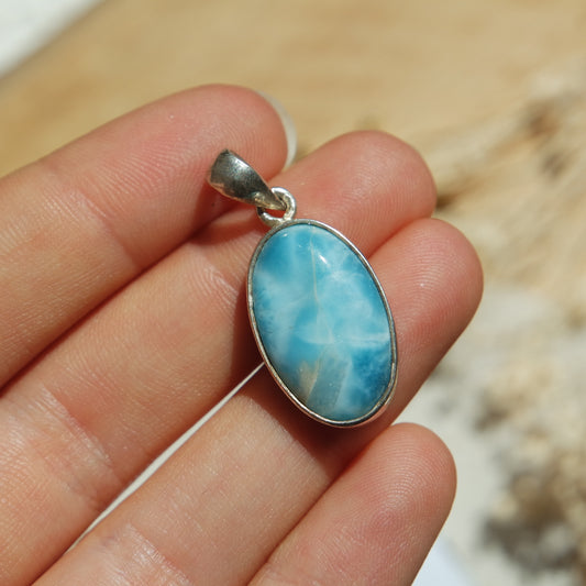 Larimar Anhänger 925 silber ~ Li60