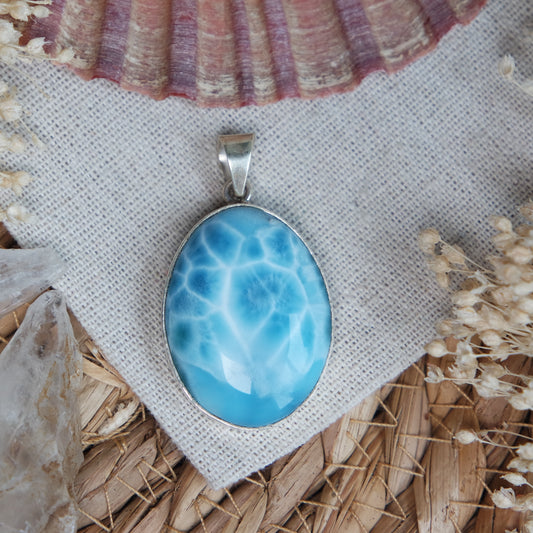 Larimar Anhänger 925 silber ~ L219