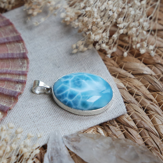 Larimar Anhänger 925 silber ~ L219
