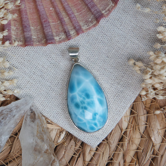 Larimar Anhänger 925 silber ~ L168