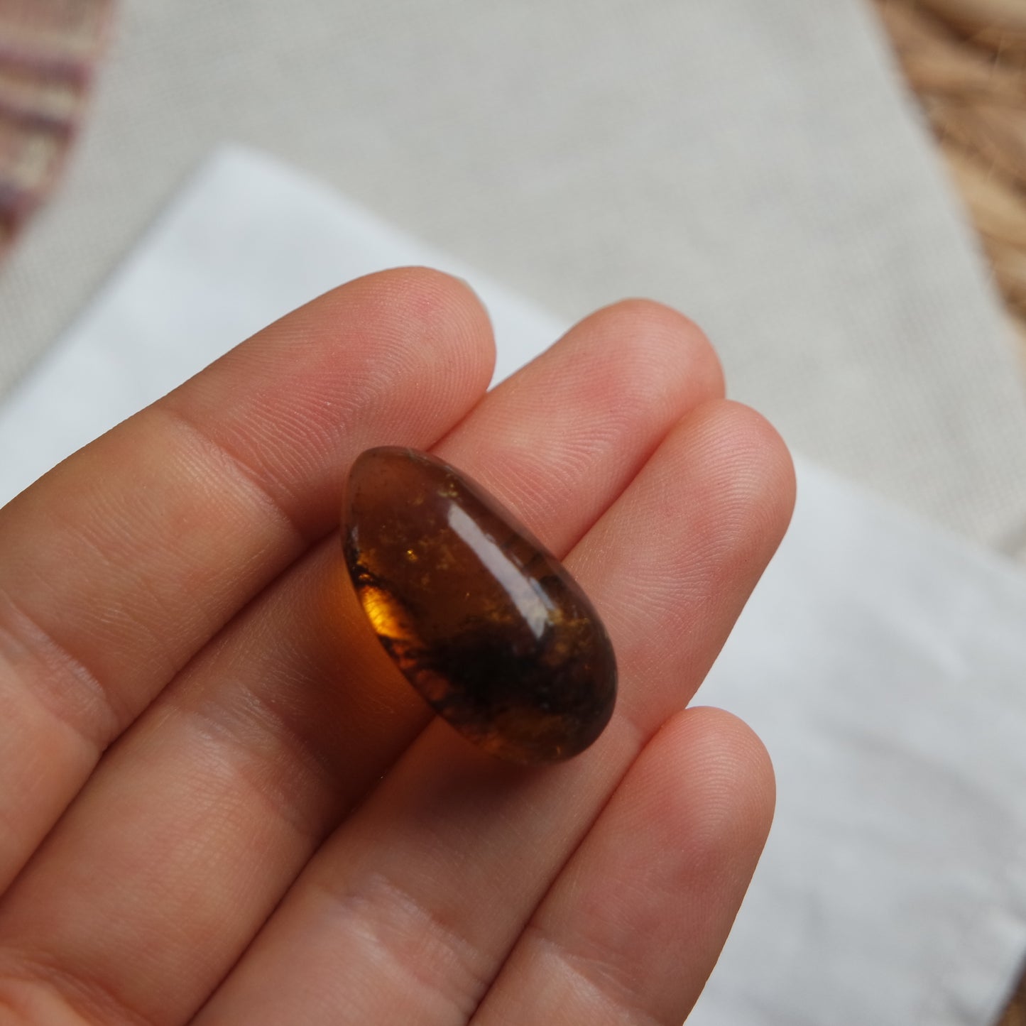 Bernstein Cabochon aus der Karibik ~ B23