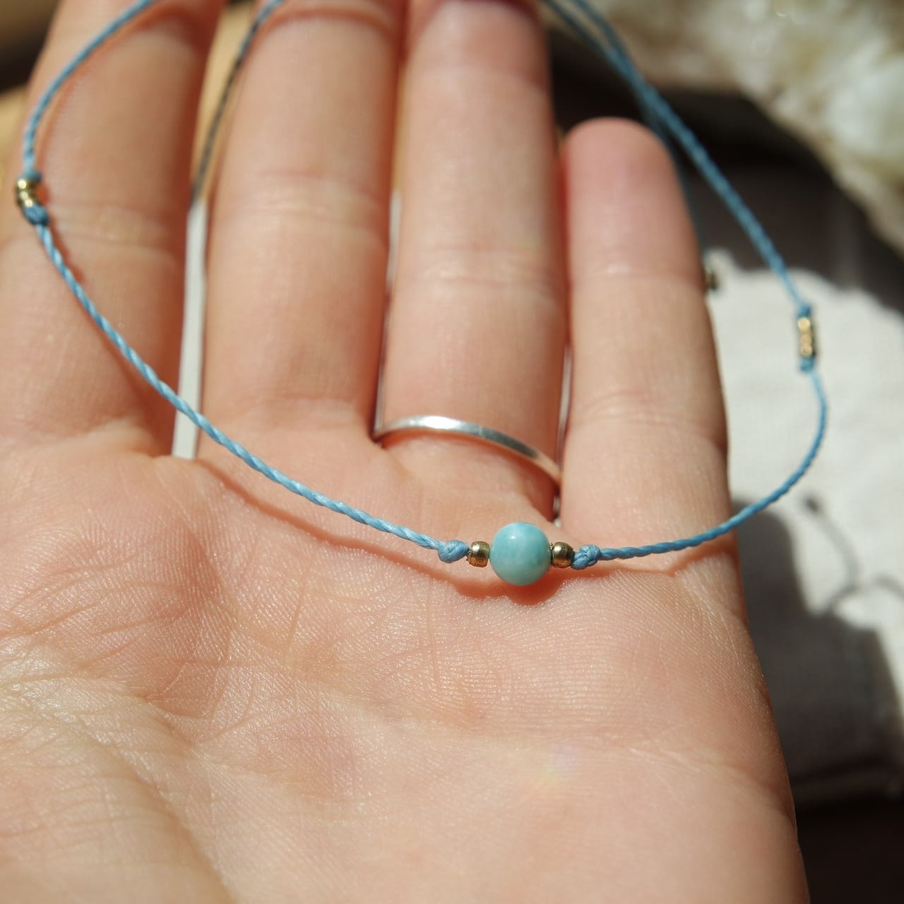 Larimar Fußkettchen