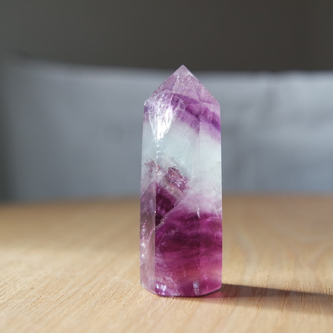 Rosa/ Lila Fluorit Turm ~ E15