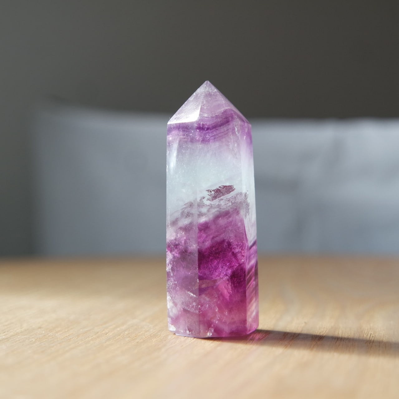 Rosa/ Lila Fluorit Turm ~ E15