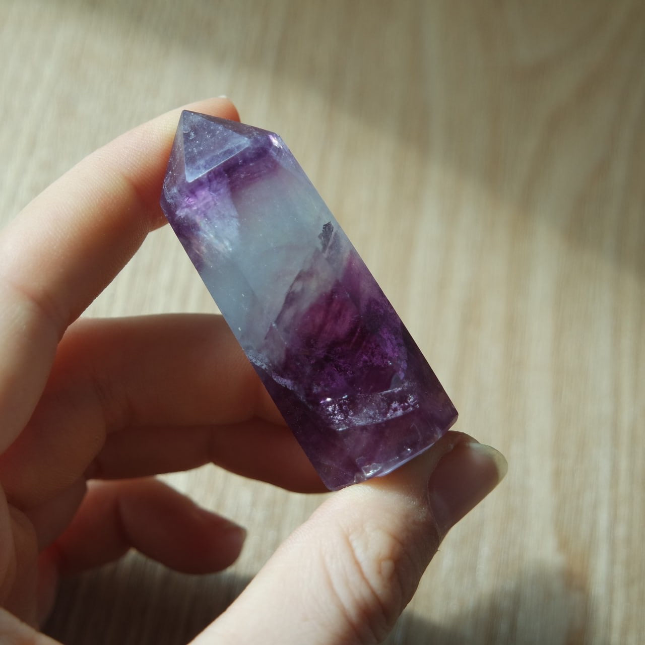 Rosa/ Lila Fluorit Turm ~ E15