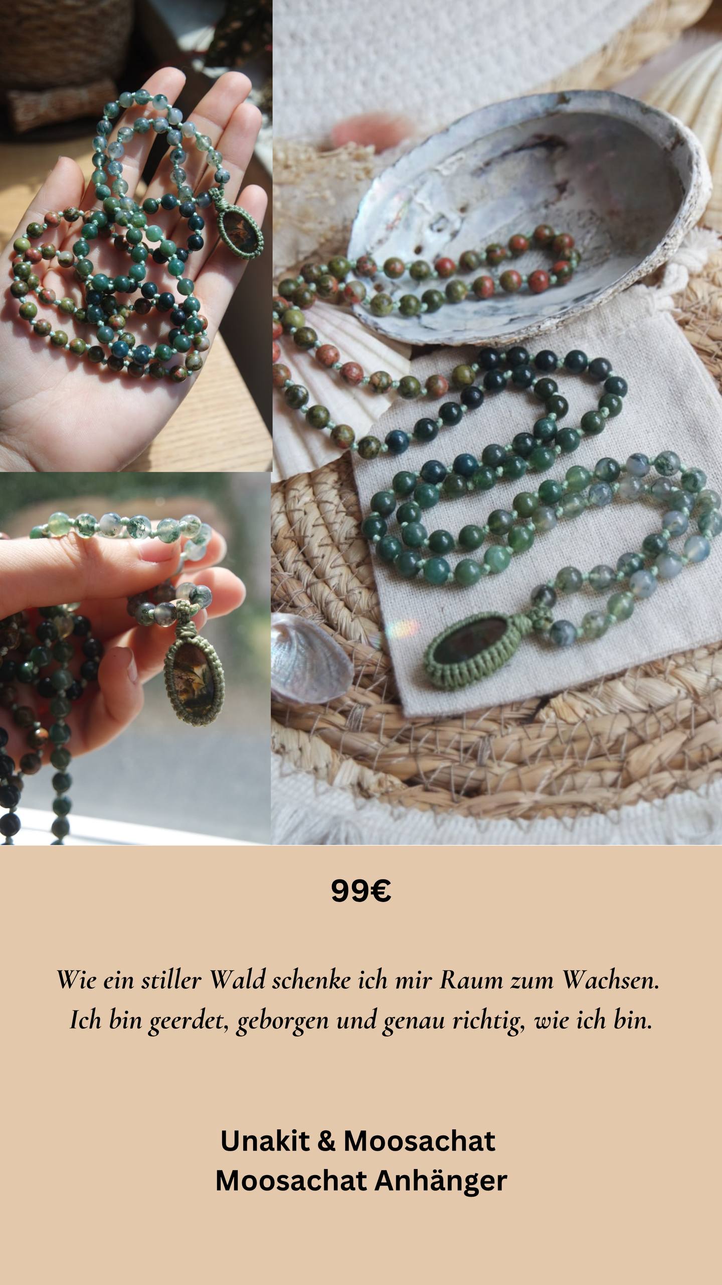Mala Kette 108 Perlen ~ Moosachat