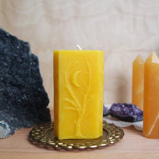 Mond Bienenwachskerze