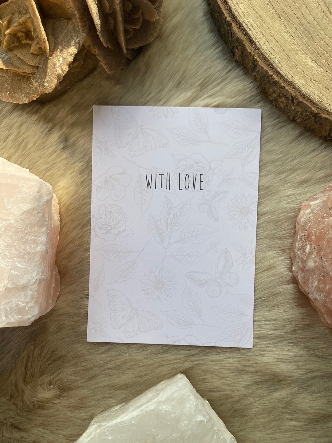With love Postkarte