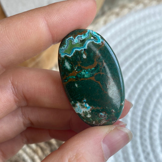 Druzy Chrysokoll Cabochon ~ A3