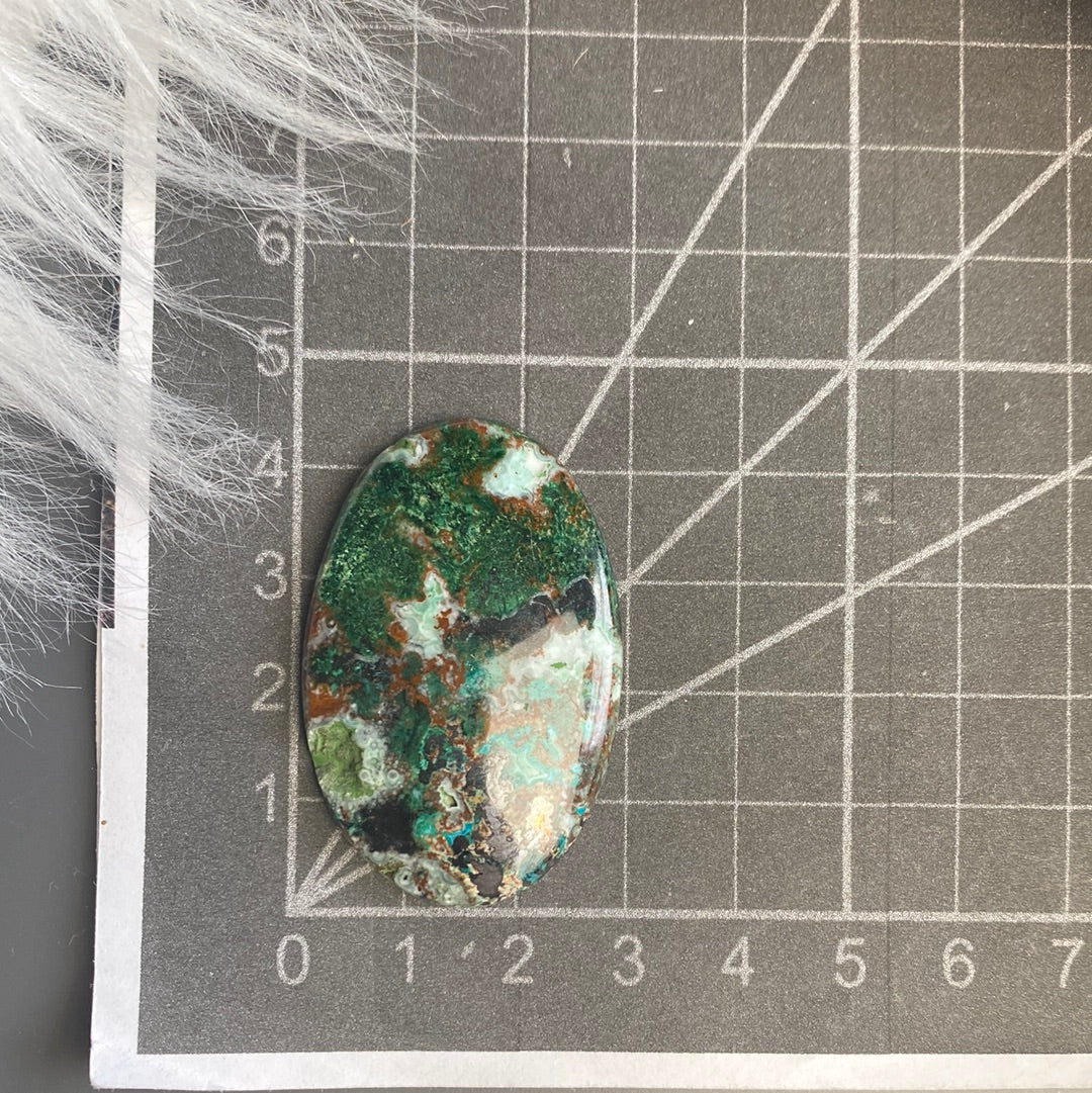 Druzy Chrysokoll Cabochon ~ A1