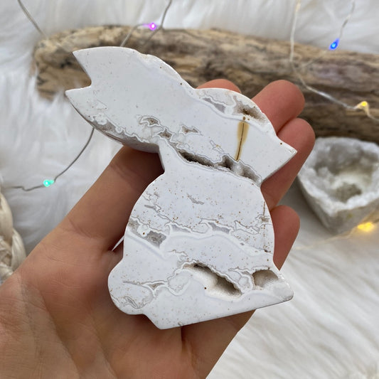 Schneeflocken Achat Hase ~ H5