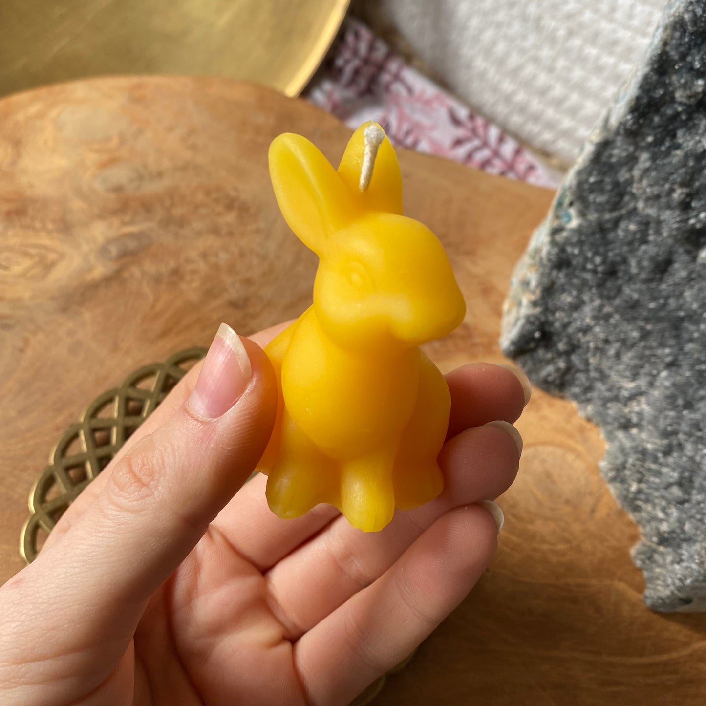 Hase Sitzend Bienenwachskerze