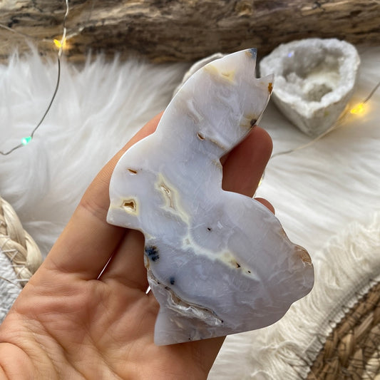 Schneeflocken Achat Hase ~ H1