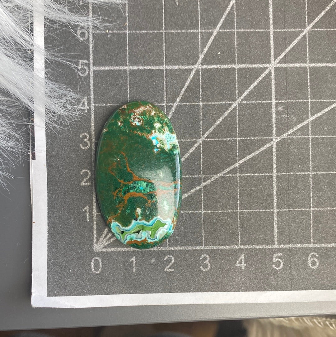 Druzy Chrysokoll Cabochon ~ A3