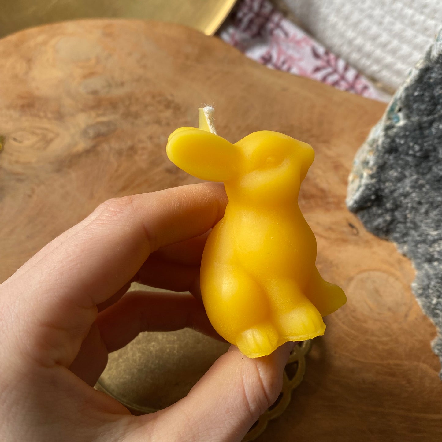 Hase Sitzend Bienenwachskerze
