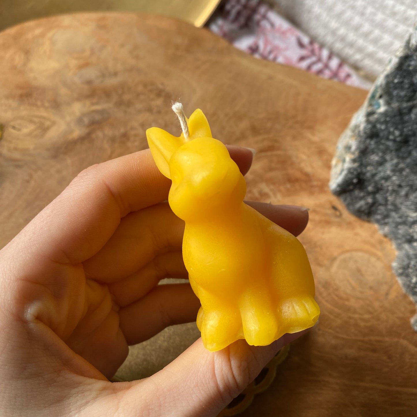 Hase Sitzend Bienenwachskerze