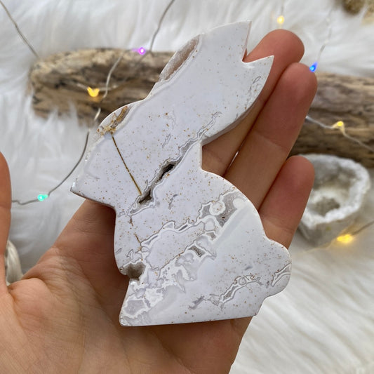 Schneeflocken Achat Hase ~ H5