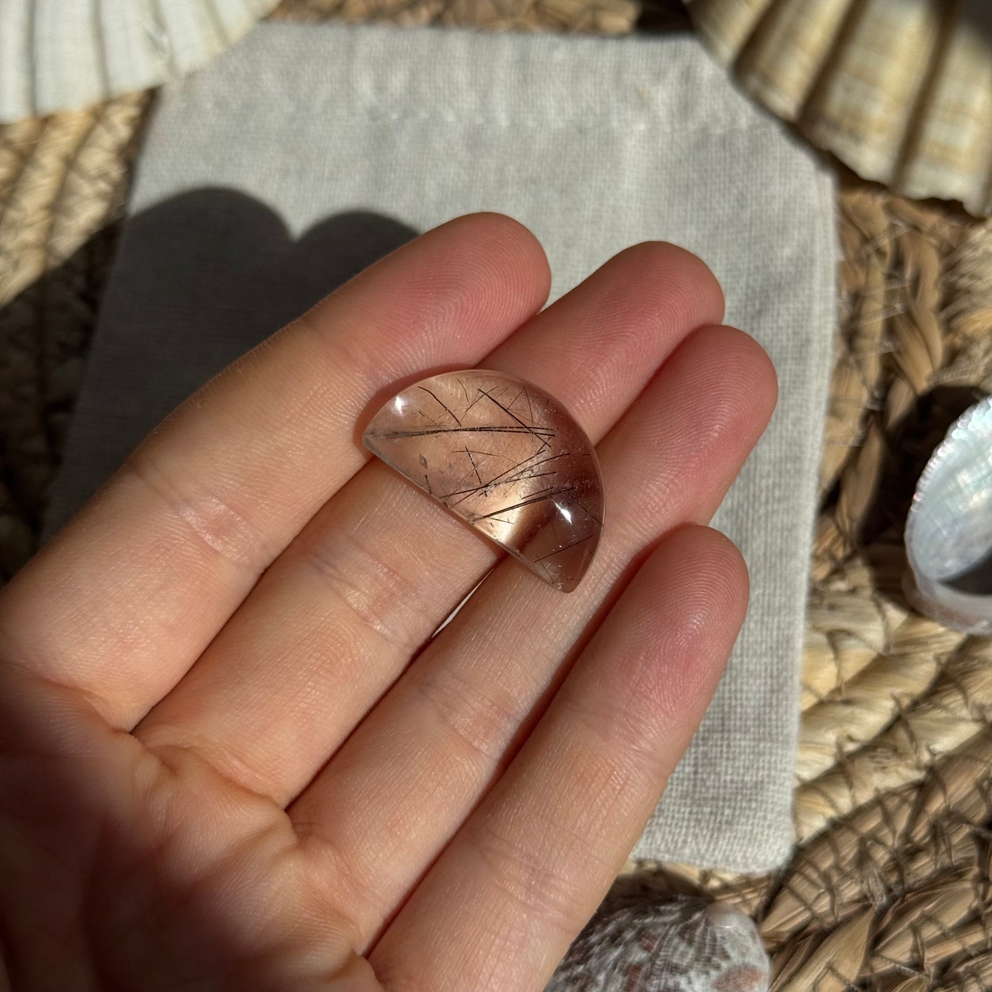 Turmalin Quarz Cabochon ~ F8