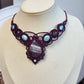 Amethyst & Larimar Makramee Collier