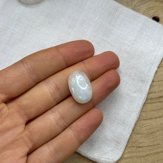 Regenbogen Mondstein /Weißer Labradorit Cabochon ~ 8CCC