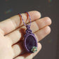 Amethyst Blumen Makramee Kette