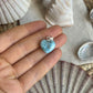Larimar Herz Anhänger 925 silber ~ Hi45
