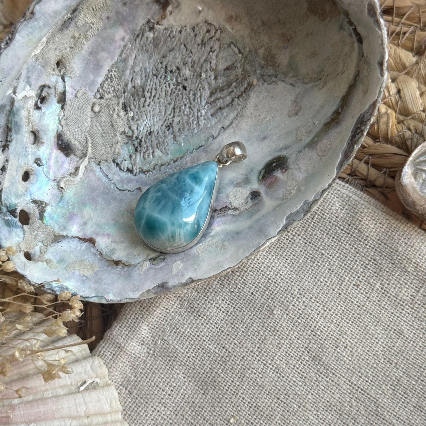 Larimar Anhänger 925 silber ~ VB95