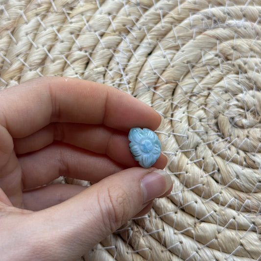 Larimar Schnitzerei Cabochon ~ 12LZ