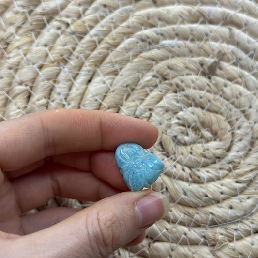 Larimar Schnitzerei Cabochon ~ 21LP