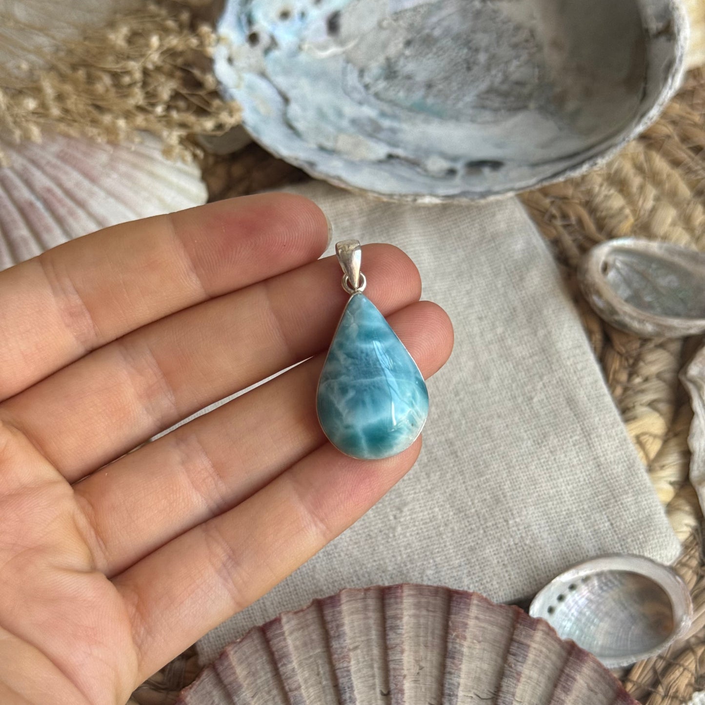 Larimar Anhänger 925 silber ~ VB95