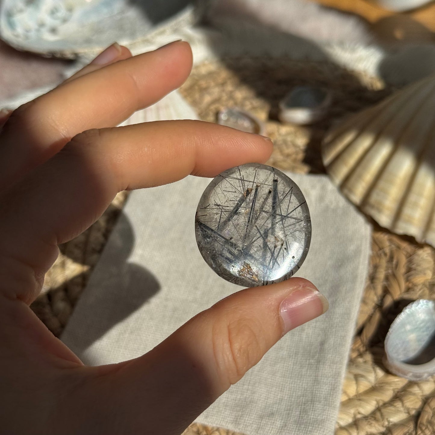 Turmalin Quarz Cabochon ~ F19